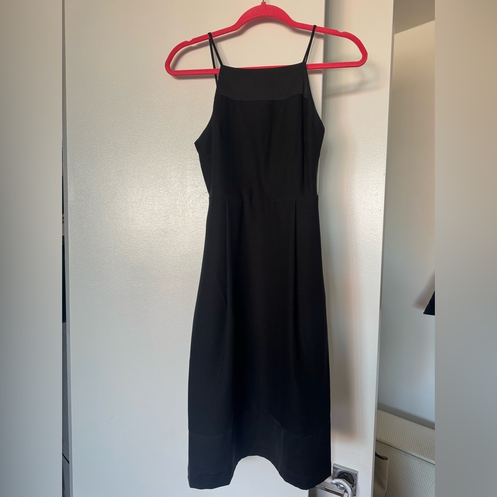 Banana Republic Black Spaghetti-Strap Midi Dress